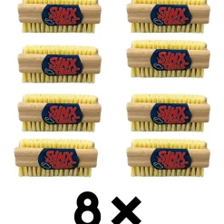 Synx Tools Nagelborstel hout set van 8 stuks - schrobborstels - nagel borstel- Voordeelverpakking