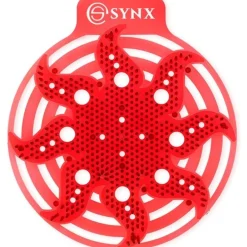 Synx Tools Powerscreen Urinoirmatje Rood 10 Stuks Meloen Geur 30 Dagen - Anti Spat Mat Wc
