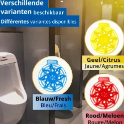 Synx Tools Powerscreen Urinoirmatje Rood 20 Stuks Meloen Geur 30 Dagen - Luchtverfrisser Toilet