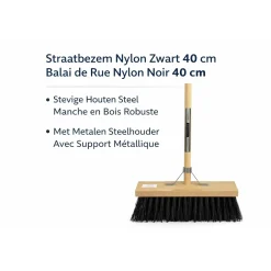 Synx Tools Tuinhark 8 Tanden + Straatbezem 40 Cm Met Steel 150 Cm – Duurzaam Tuingereedschap