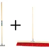 Synx Tools Tuinhark 10 Tanden verzinkt + Nylon Stal Straatbezem 80 cm