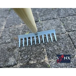 Synx Tools Tuinhark 10 Tanden verzinkt + Nylon Stal Straatbezem 80 cm