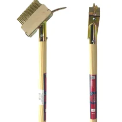 Synx Tools Voegenborstels onkruidborstel met steel 150 cm - Onkruidkrabber - Tuingereedschap