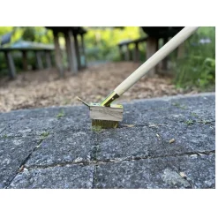 Synx Tools Voegenborstels onkruidborstel met steel 150 cm - Onkruidkrabber - Tuingereedschap
