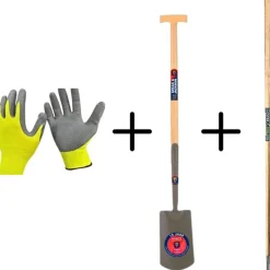Synx Tools Voegenmes Rvs + Spear & Jackson Spade 120 cm + Tuinhandschoenen M