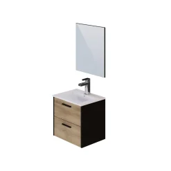 Tadel badmeubelset Anna met wastafelonderkast + kolom 60cm + spiegel