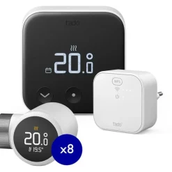 TADO - Slimme Thermostaat X - Met Bridge - Wit - Kit 8 Radiatorknoppen