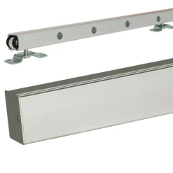 Tana Witte Glazen Schuifdeur H204 X L83 + Aluminium Rail En 2 Schelpen