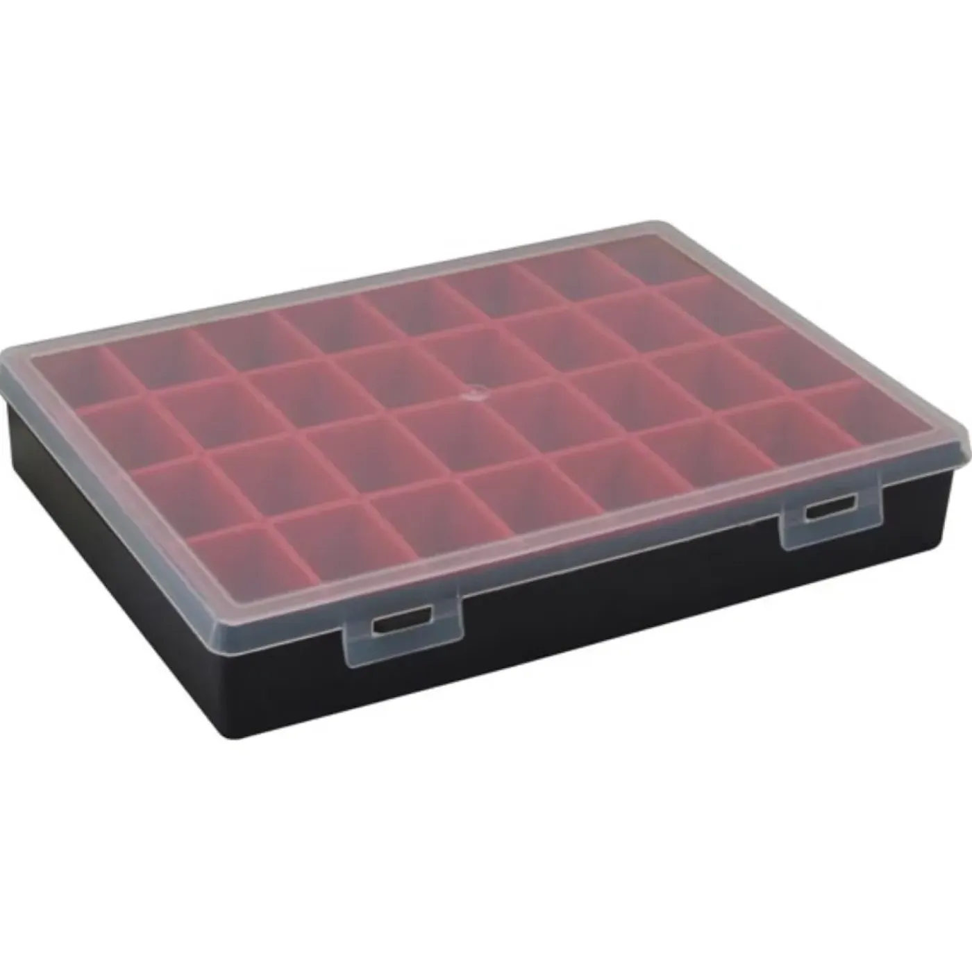 Tayg Assortimentsdoos, 32 Uitneembare Bakjes, Transparant Deksel, 330 Mm X 247 Mm X 54 Mm