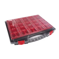 Tayg Assortimentsdoos, 25 Uitneembare Bakjes, Transparant Deksel, 430 Mm X 370 Mm X 55 Mm