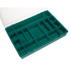 Tayg Assortimentsdoos, 17 Vaste Compartimenten, Transparant Deksel, 330 Mm X 274 Mm X 54 Mm