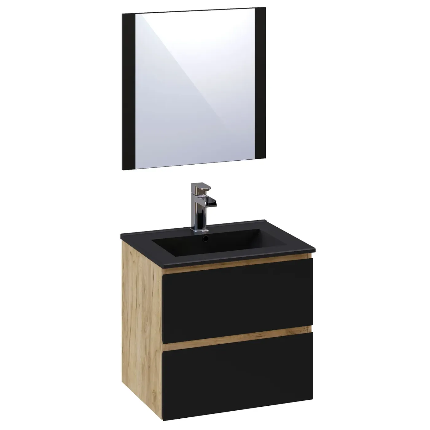 Overig T-Bath Badkamermeubelset Milenio 60cm eiken zwart