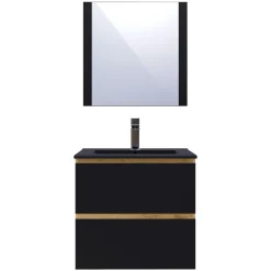 Overig T-Bath Badkamermeubelset Milenio 60cm eiken zwart