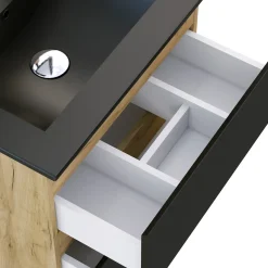 Overig T-Bath Badkamermeubelset Milenio 60cm eiken zwart