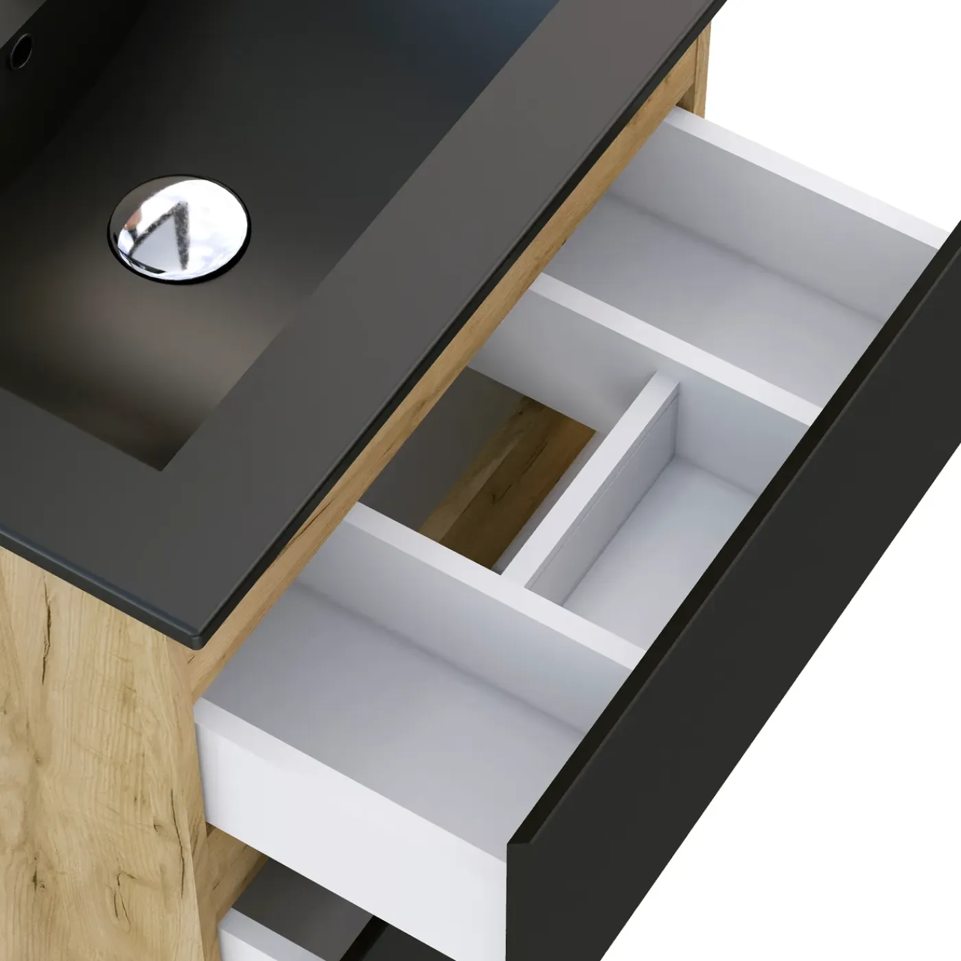 Overig T-Bath Badkamermeubelset Milenio 60cm eiken zwart
