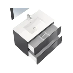 T-Bath badmeubelset Milenio 80cm grijs glanzend