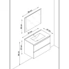 T-Bath badmeubelset Milenio Indus zwart eik