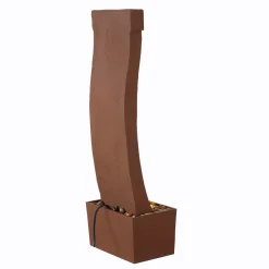 Teamson Home - Moderne Gebogen Fontein - Leisteen - Led - Rode Rots