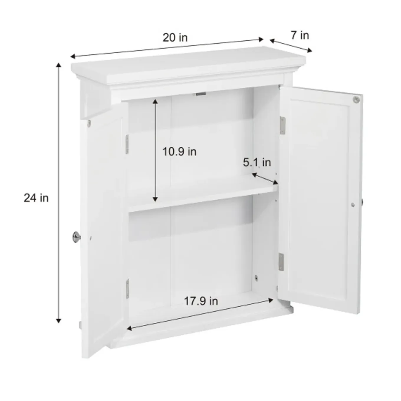 Teamson Home - Wandkast - 2 Deuren - Wit