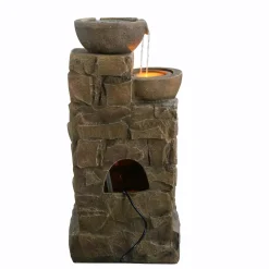 Teamson Home Waterornament 201601ptb-eu Cascadekom Met 4 Niveaus Bruin
