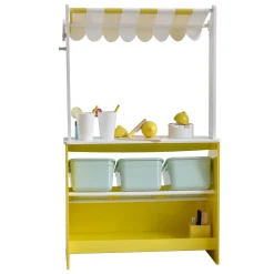 Teamson Kids - Houten Limonadekraam Sunny Citrus - 18 Accessoires, Geluiden, Rollenspel