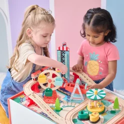 Teamson Kids - Houten Speeltafel - Met 6 Mini-games En Opbergruimte - Fantasiespel