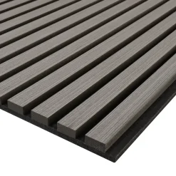 Tectake 2 Akoestische Panelen - Wandpaneel - 120 X 60 Cm - Lattenwand - Lichtgrijze Eik