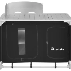 Tectake Aluminium Kampeerkeuken 116 X 52 X 107 Cm - Zwart