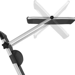Tectake Aluminium Ligstoel Aurelie - Gestoffeerd - Opvouwbaar - Zwart