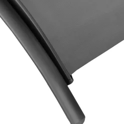 Tectake 2 Aluminium Ligstoelen - 5-traps - Set Van 2 - Zwart