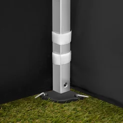 Tectake Aluminium Opvouwbaar Tuinhuisje 3x3 M Met 2 Zijpanelen - In Hoogte Verstelbaar - Zwart