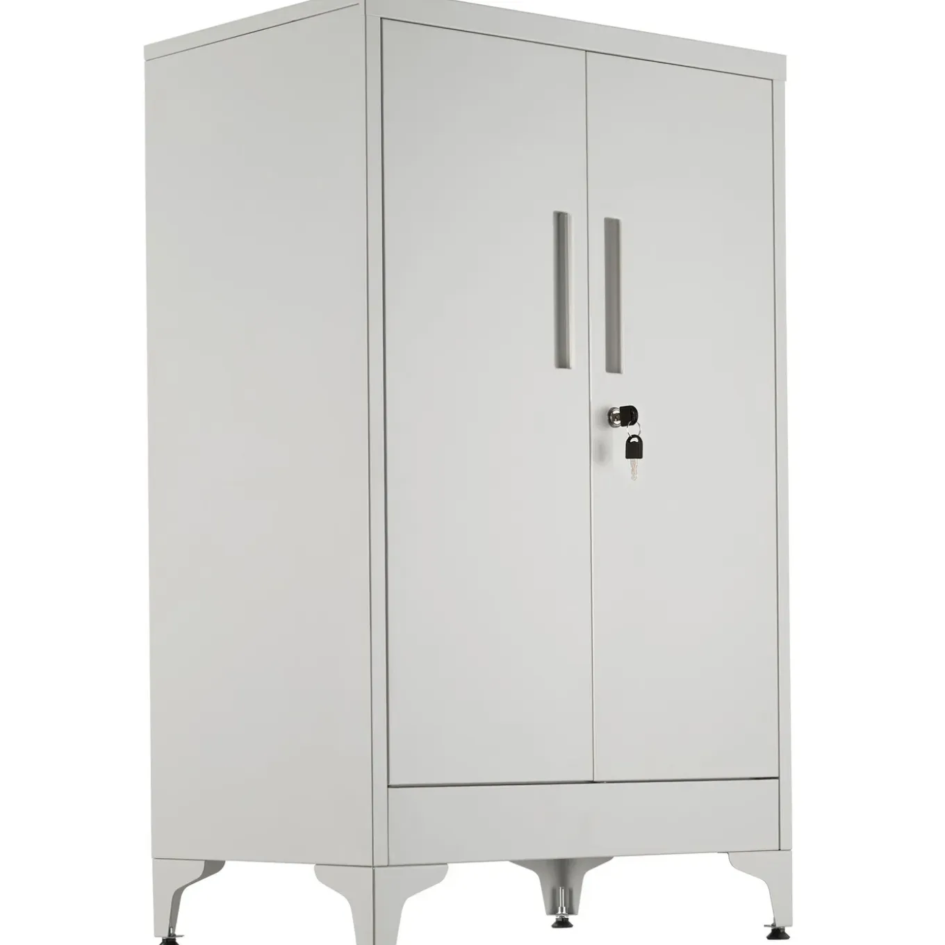 Tectake - Archiefkast - Staal - Grijs - 3 Verstelbare Vakken - Met Slot - 60x40x100cm