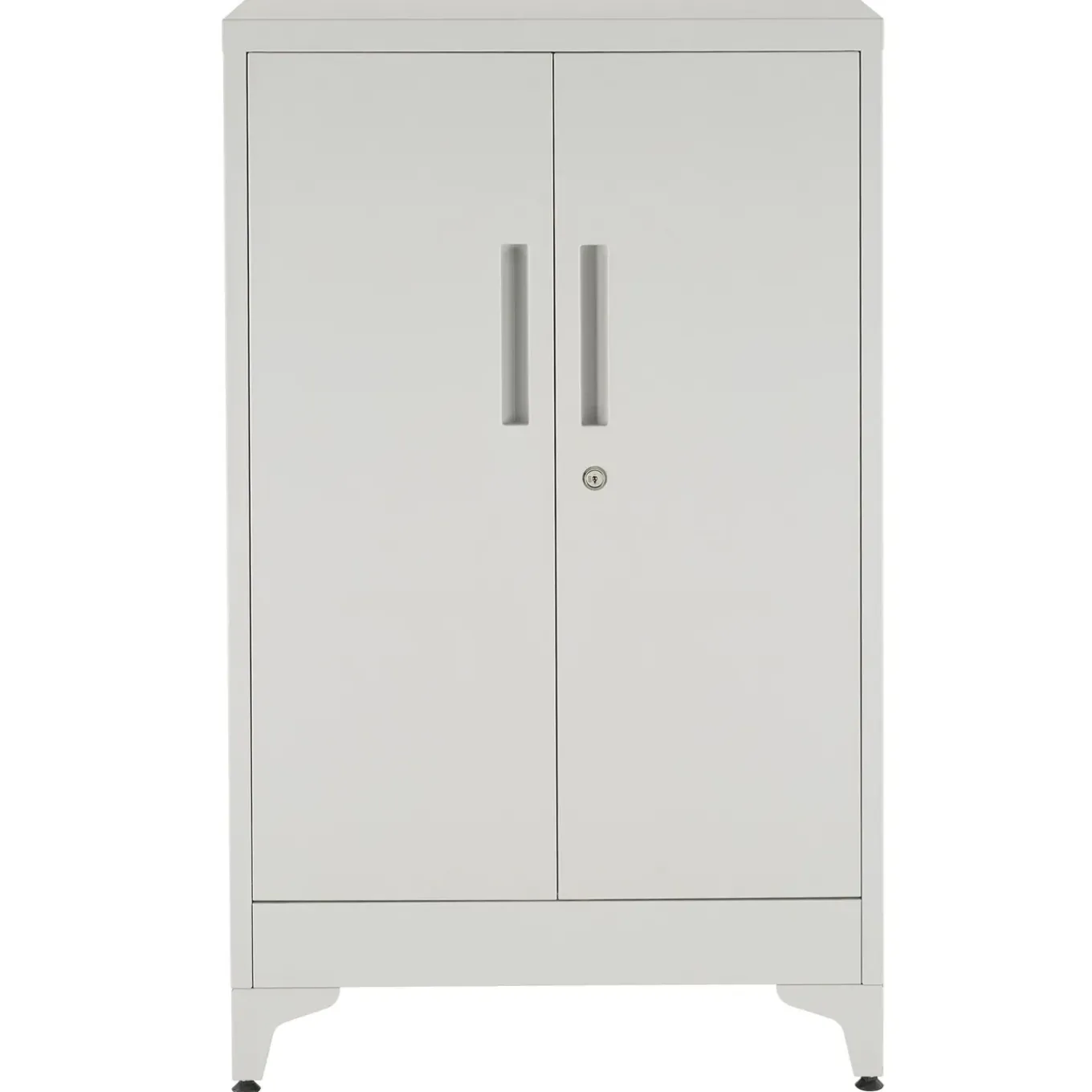 Tectake - Archiefkast - Staal - Grijs - 3 Verstelbare Vakken - Met Slot - 60x40x100cm
