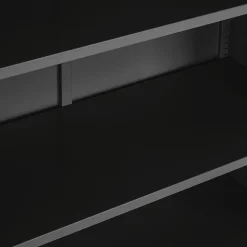 Tectake Archiefkast - Zwart - Metalen - Met Slot - 4 Vakken - Verstelbare Planken
