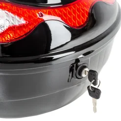 Tectake Bagage Koffer - Motorkoffer Top Case Ca. 22 Liter - Zwart