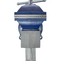 Tectake Bankschroef 360° Draaibaar Met Aambeeld - Blauw