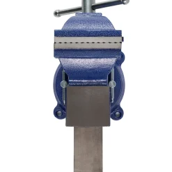 Tectake Bankschroef 360° Draaibaar Met Aambeeld - Blauw