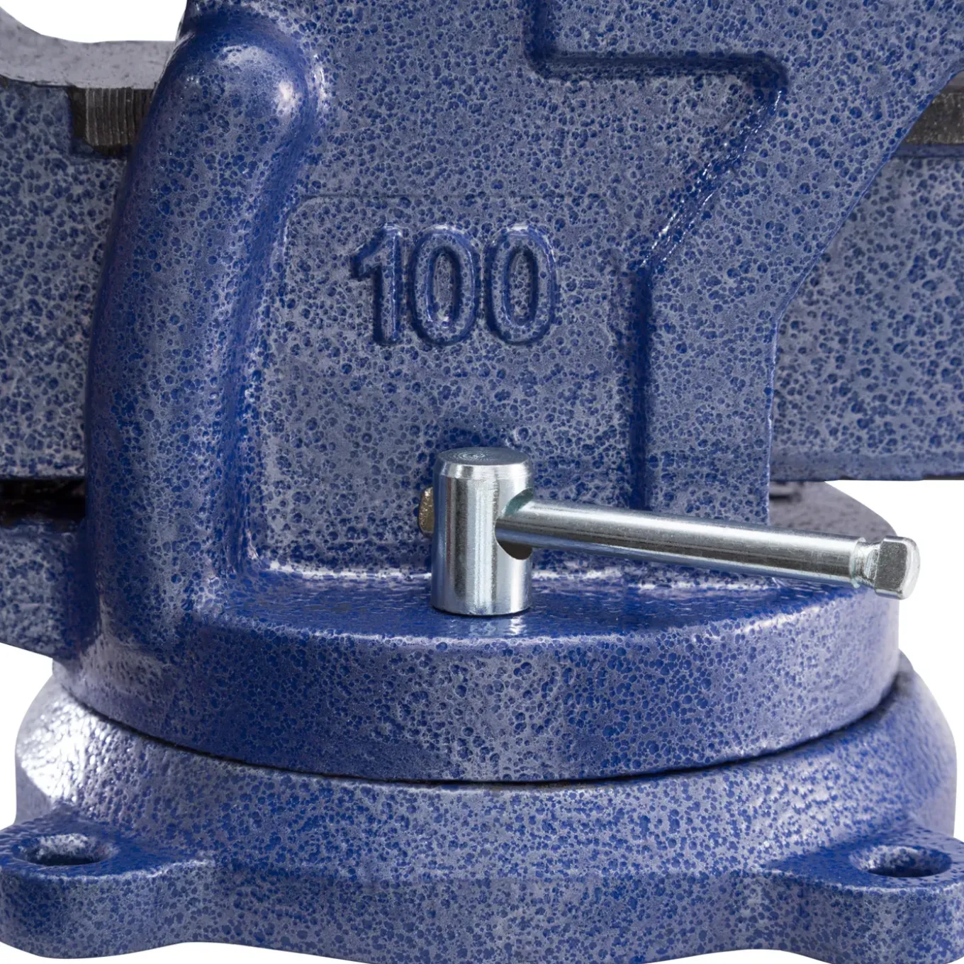 Tectake Bankschroef 360° Draaibaar Met Aambeeld - Blauw