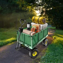 Tectake Bolderwagen Transportkar Xxl Max. 550kg - Groen