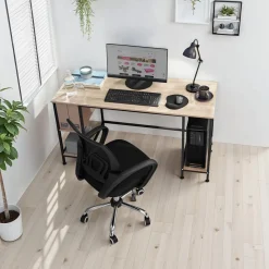 Tectake Bureau Stoke 137x55x75cm - Industrieel Licht Hout - Eiken Sonoma