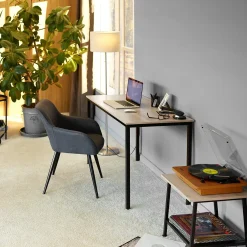 Tectake Bureau Vanport 120x60x75,5cm - Industrieel Licht Hout - Eiken Sonoma