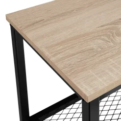 Tectake Consoletafel Bristol 100x30x81cm - Industrieel Licht Hout - Eiken Sonoma