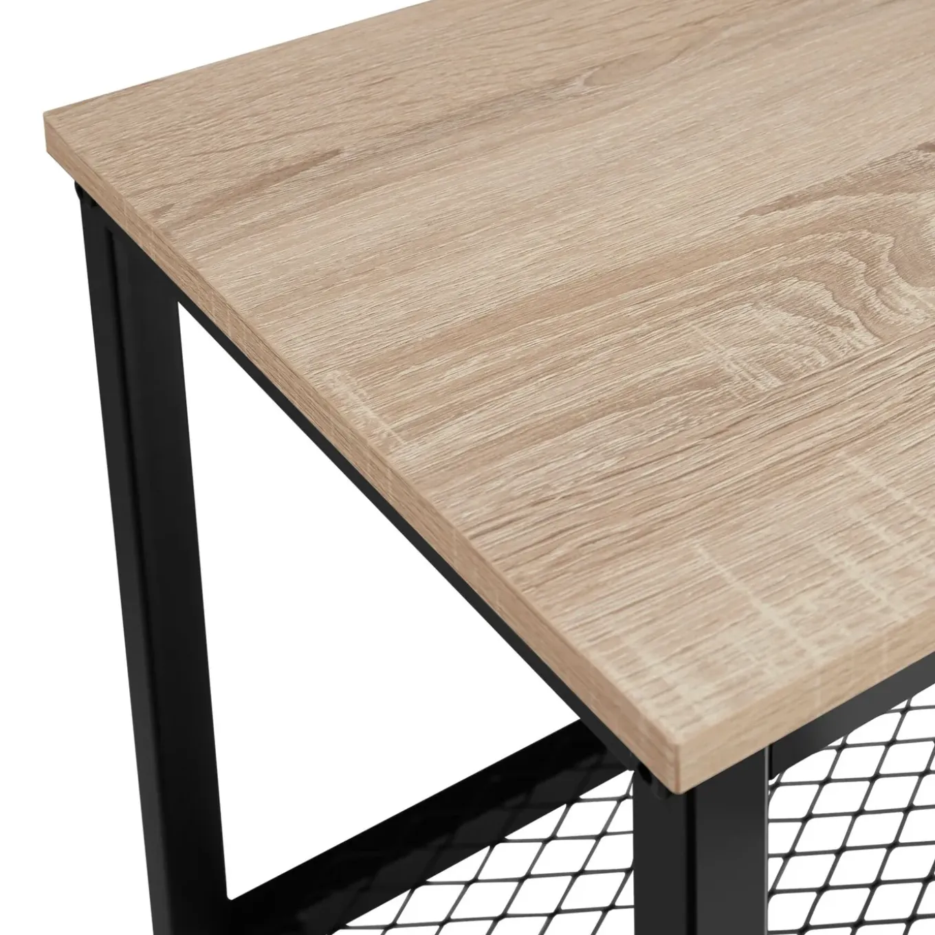 Tectake Consoletafel Bristol 100x30x81cm - Industrieel Licht Hout - Eiken Sonoma