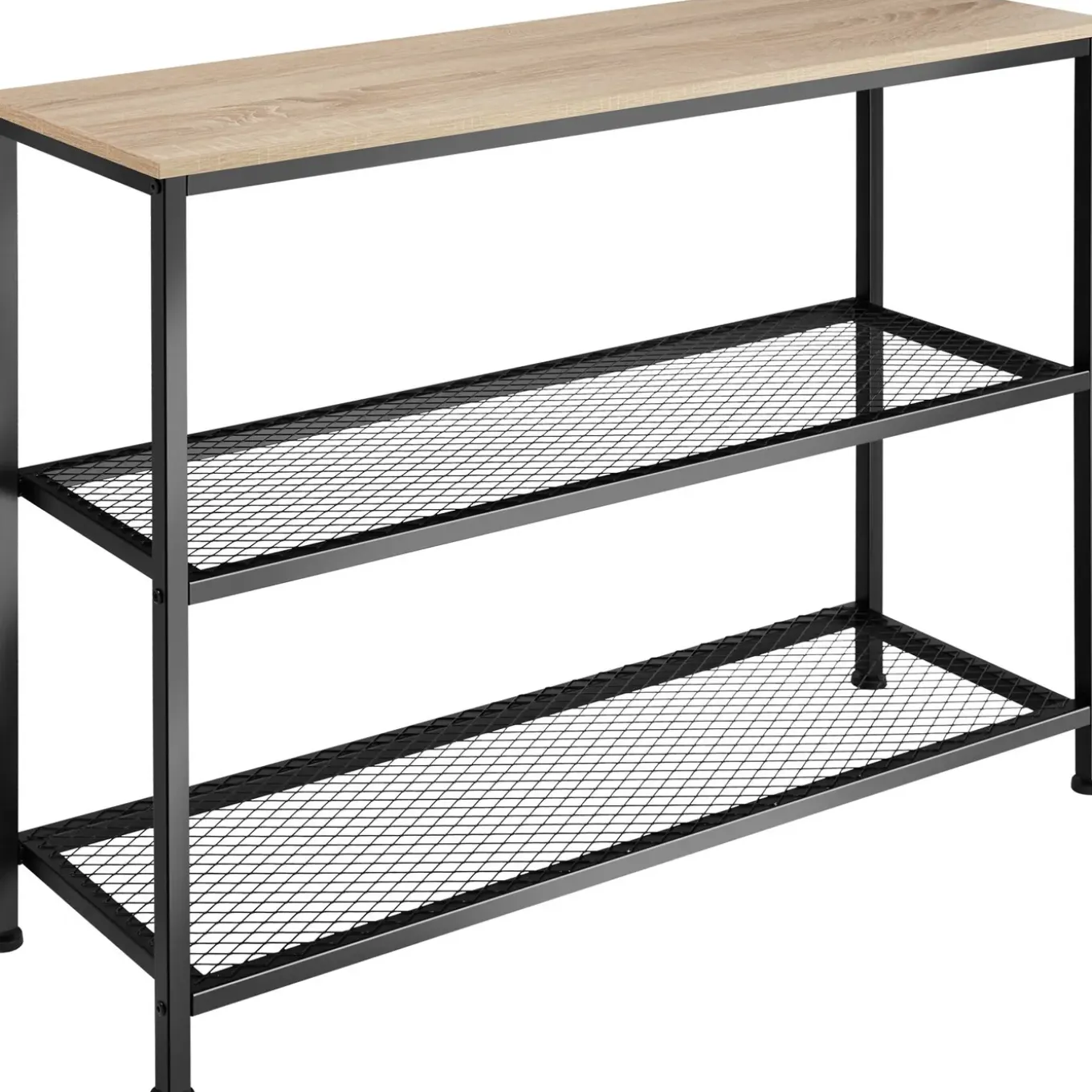 Tectake Consoletafel Bristol 100x30x81cm - Industrieel Licht Hout - Eiken Sonoma