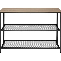 Tectake Consoletafel Bristol 100x30x81cm - Industrieel Licht Hout - Eiken Sonoma