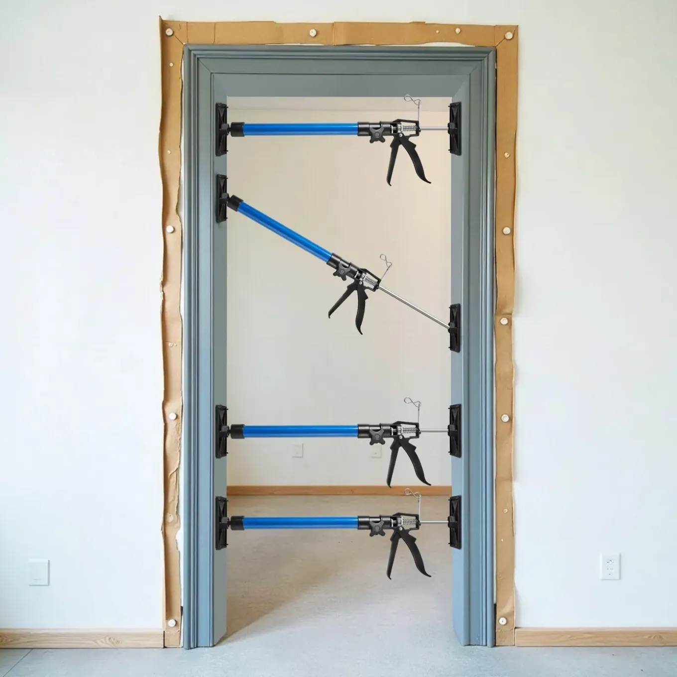 Tectake 4 Deurspanners - 51 Bis 115cm - Blauw