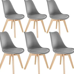 Tectake Eetkamerstoelen Frederikke - Set Van 6