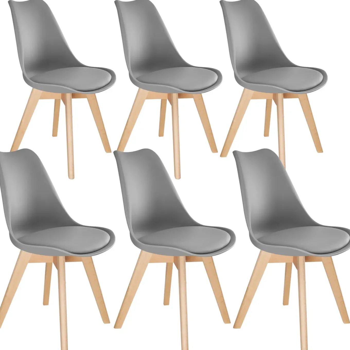 Tectake Eetkamerstoelen Frederikke - Set Van 6