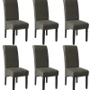 Tectake Eetkamerstoel - Ergonomisch - Massief Hardhout - Set Van 6