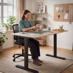 Tectake Elektrisch Bureau Onderstel - 71-116 Cm Hoogteverstelbaar - Zwart - Met Geheugenfunctie
